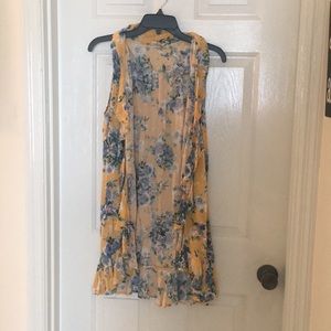 Ruffled tank cardigan